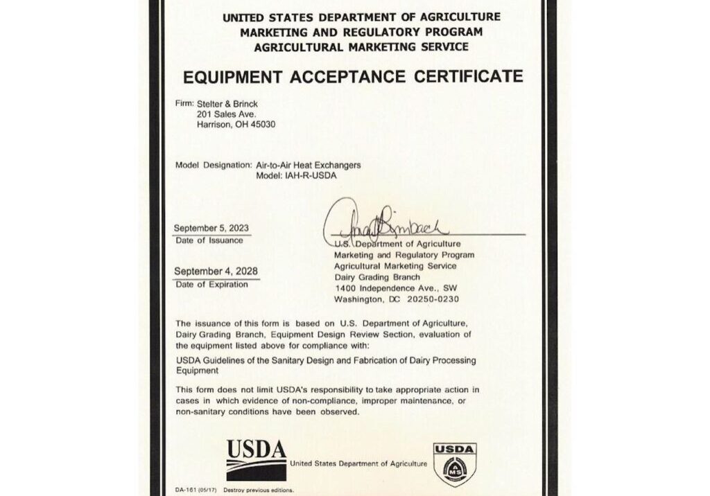 USDA-Certificate
